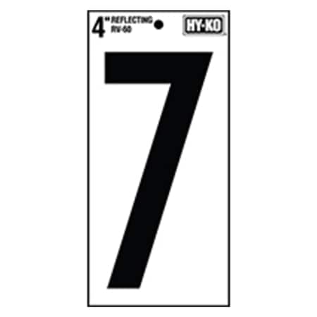 Hy-Ko 4In Reflective Number 7, 10PK B00573